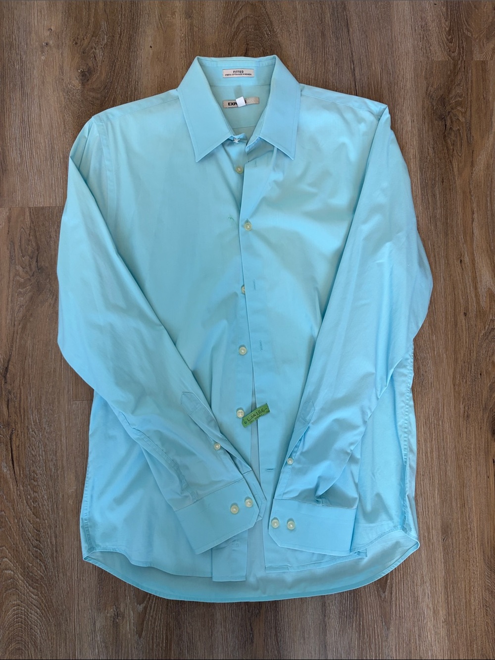 Express Light Aqua Blue Men's Dress Shirt